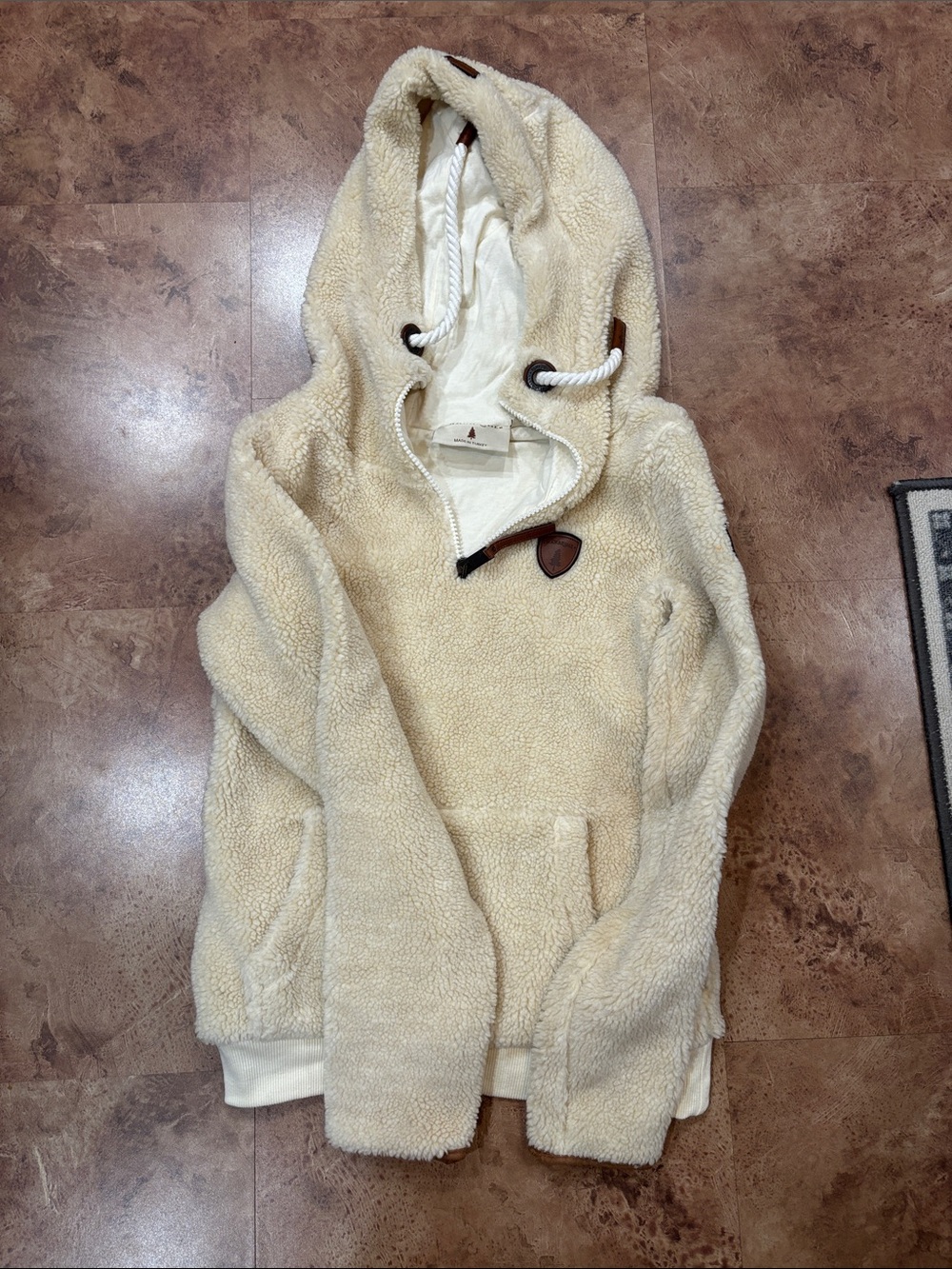 Wanakome Cozy Cream Sherpa Hoodie Sweater